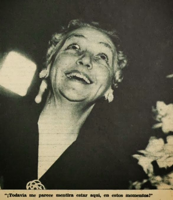 Foto de María Mantilla en La Habana en 1953